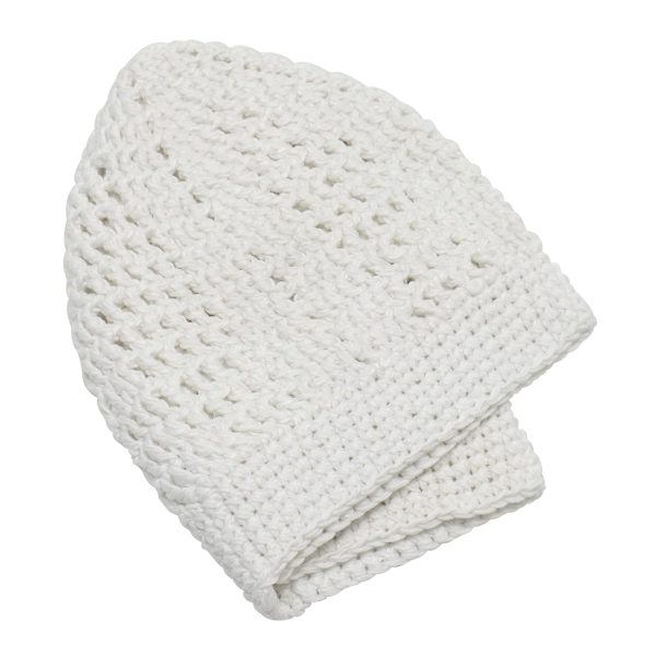 White Crochet Kufi Cap