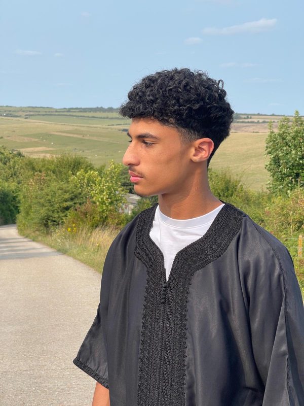 Pure Black Morrocan Thobe - Image 8