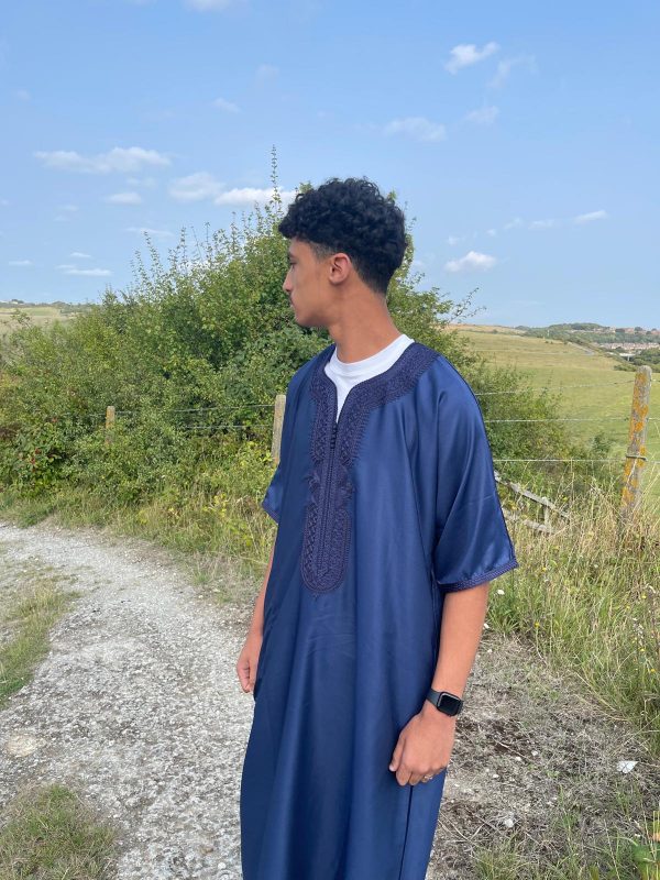 Navy Blue Morrocan thobe - Image 2