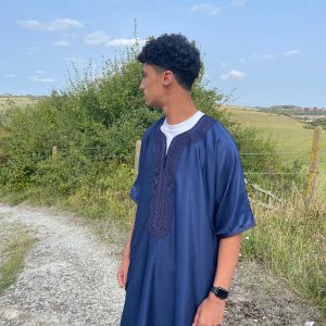 Navy Blue Morrocan thobe